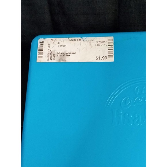 LISA FRANK storage case Hard CLIP BOARD lap board art box Blue Tiger Vintage - Picture 7 of 7